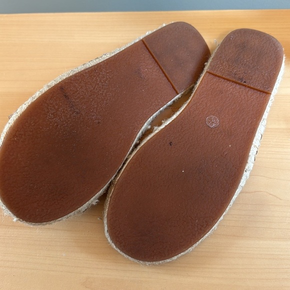 Oasis Society Sona Beige/Cream Quilted Slide Espadrille Jute Sandals Size 10 - Picture 7 of 7